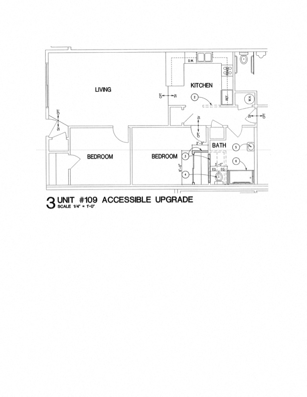 Floor plan for 2 beds, 1 bath, 850 sqft